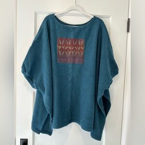 Blue Fish Sherpa Poncho in Morocco